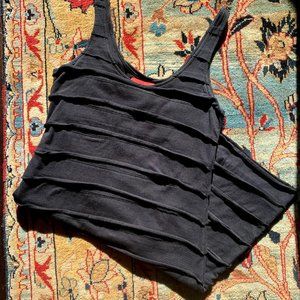 Minnie Mortimer Black Tiered Bodycon Dress